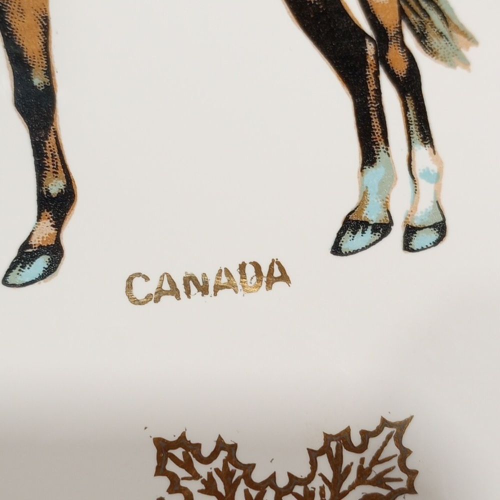 Vintage Canadian Mountie Ceramic 6 X 6 Tile - Picture 2 of 5